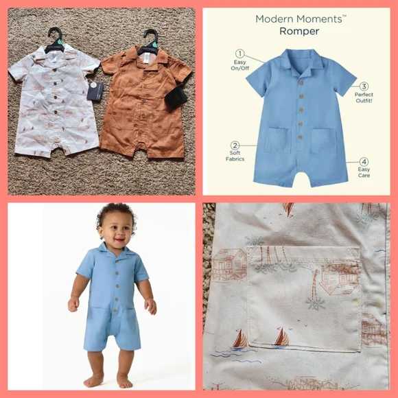 NWT Modern Moments Romper Bundle Size 6-9 months - Picture 1 of 11